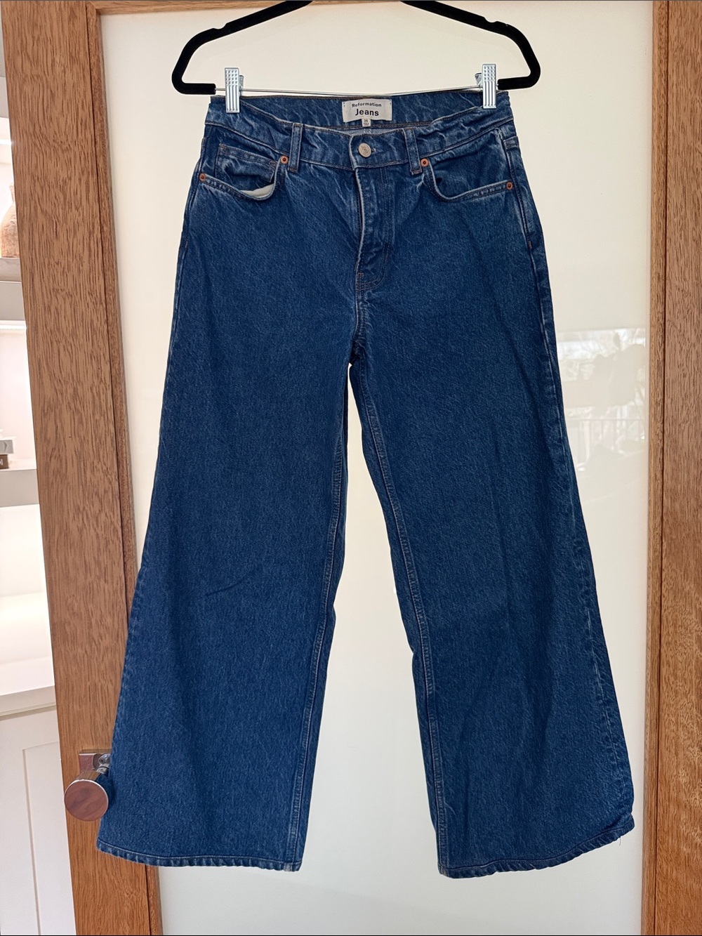 Reformation Dark Blue Wide-Leg Women’s Jeans